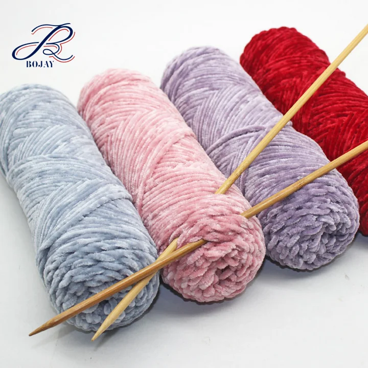 Новинка 2019, синельная пряжа Bojay толщиной 3 мм для ручного вязания и вязания крючком, 100% Полиэстеровая синельная пряжа