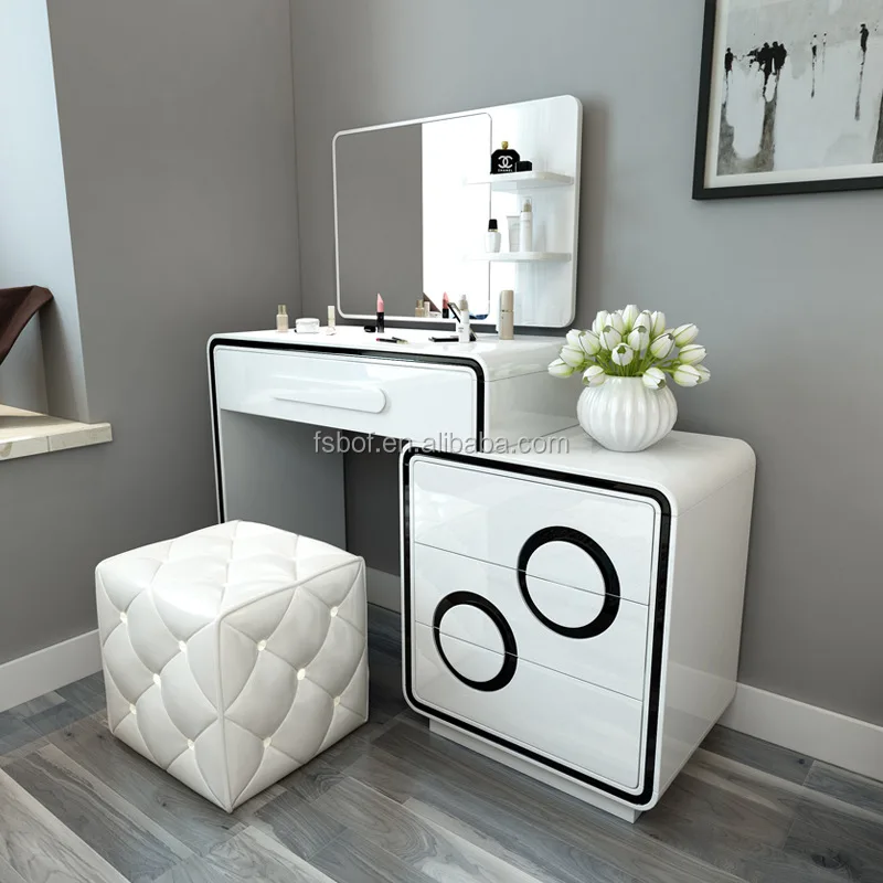 Новый дизайн домашняя мебель для спальни набор роскошный бриллиантовый комод с зеркалом стол