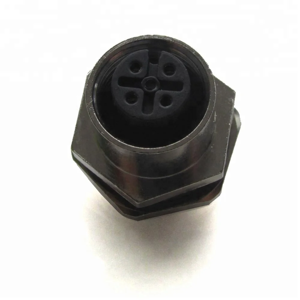 bulkhead connector 4 pin waterproof panel mont receptacles pg9 m16 thread