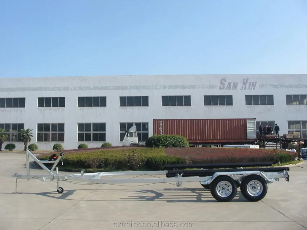 Galvanized Boat Trailer CBT-74 with wood bunk