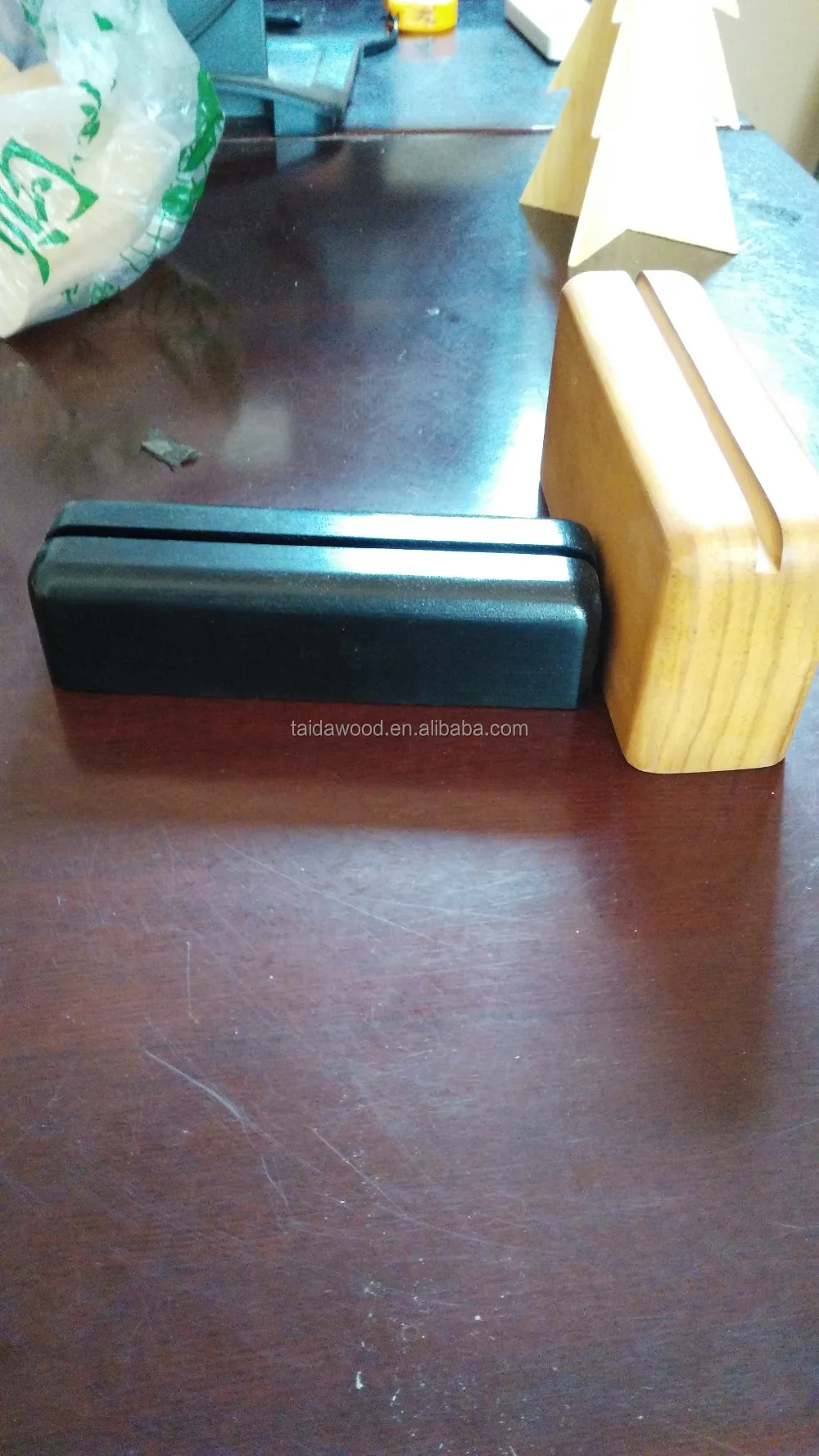 Rustic Wood 2 Inch Place Card Holders, Table Number Stands