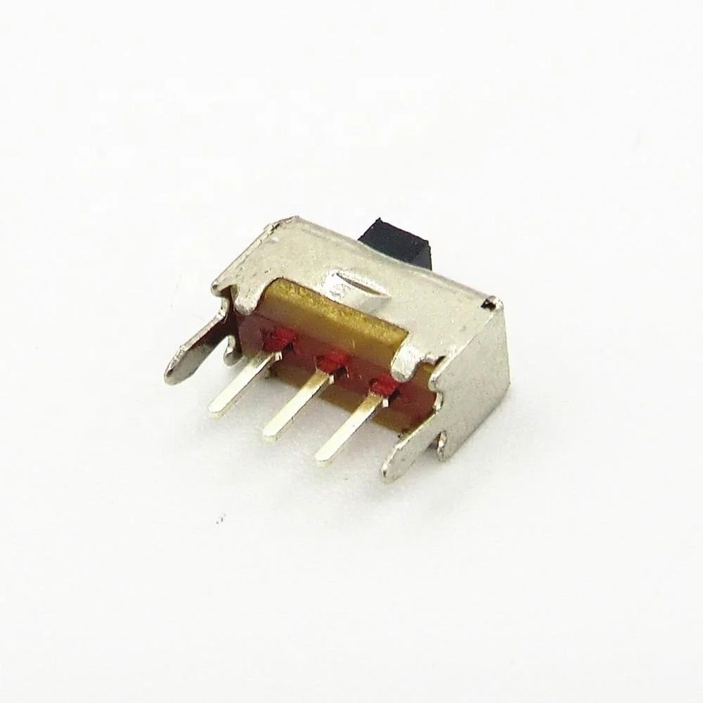 Vertical 50V DC Right Angle Miniature Sliding On Off Spdt Smt Type Slide Switch
