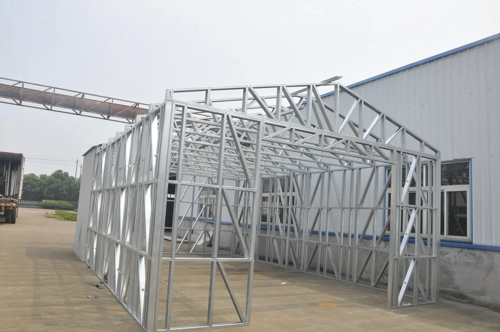 Light Steel Structure frame  car garage shed truecore zincalume AZ 150 Z275 steel light gauge prefab metal house
