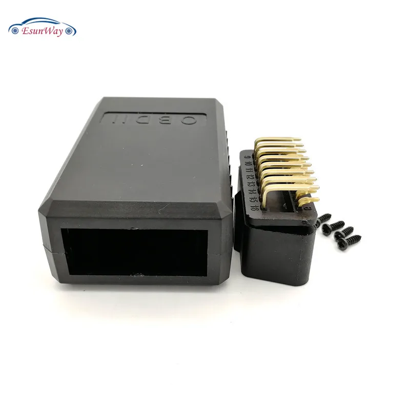  Прямой угол 90 градусов с золотыми покрытие штифта J1962/OBD OBDII 16 контактный разъем obd корпус OBD крышка