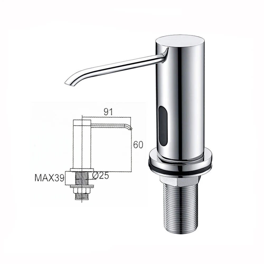 Hotel fittings chrome bathroom sensor automatic soap dispenser