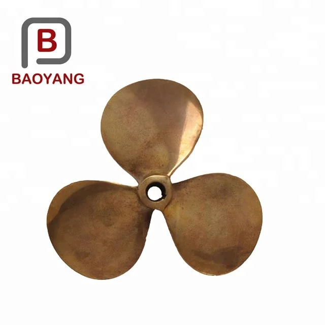 Large Fishing Marine Inflatable High Speed Brass Bronze 3 Blade Propeller Boat Propeller