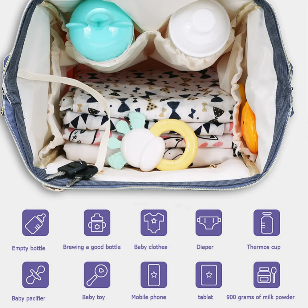USB Diaper Bag Baby Care Backpack for Mom Mummy Maternity Wet Bag Waterproof Baby Pregnant Bag