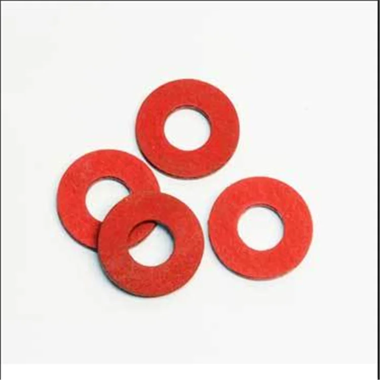 Red Steel Paper Fiber Flat Washer Kit Insulation Washer Assorted 14 Sizes 150pcs Washers