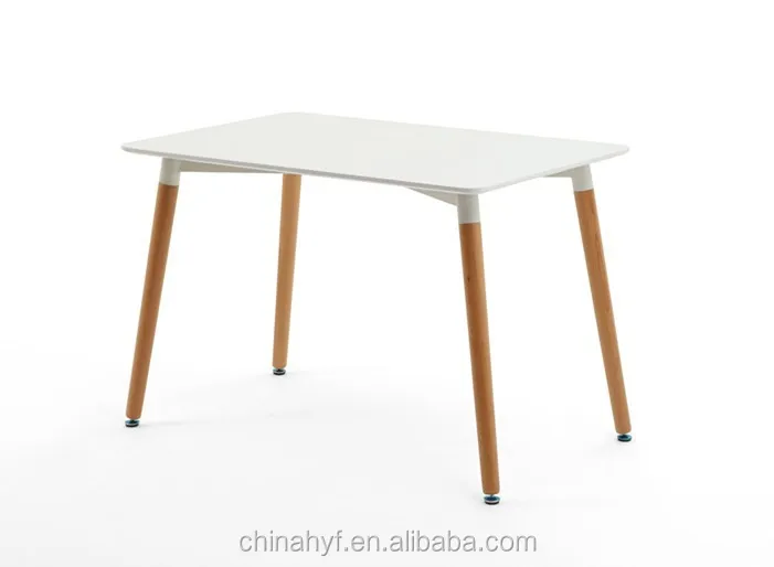 Strong styled MDF round table with beech wood legs TB-01