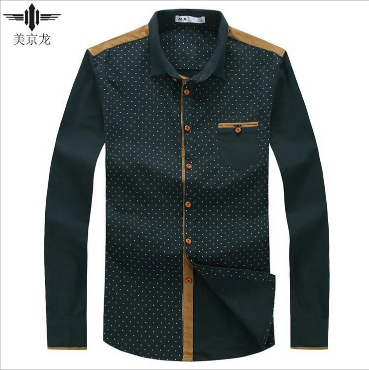 Alta calidad de hombre Polo de manga larga camisa