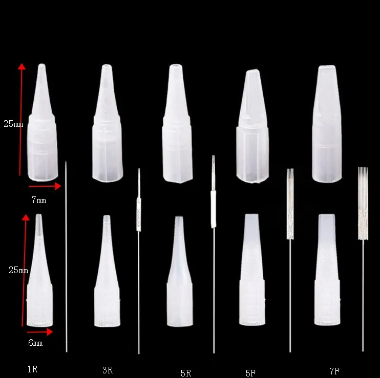 Permanent makeup tattoo needle tips