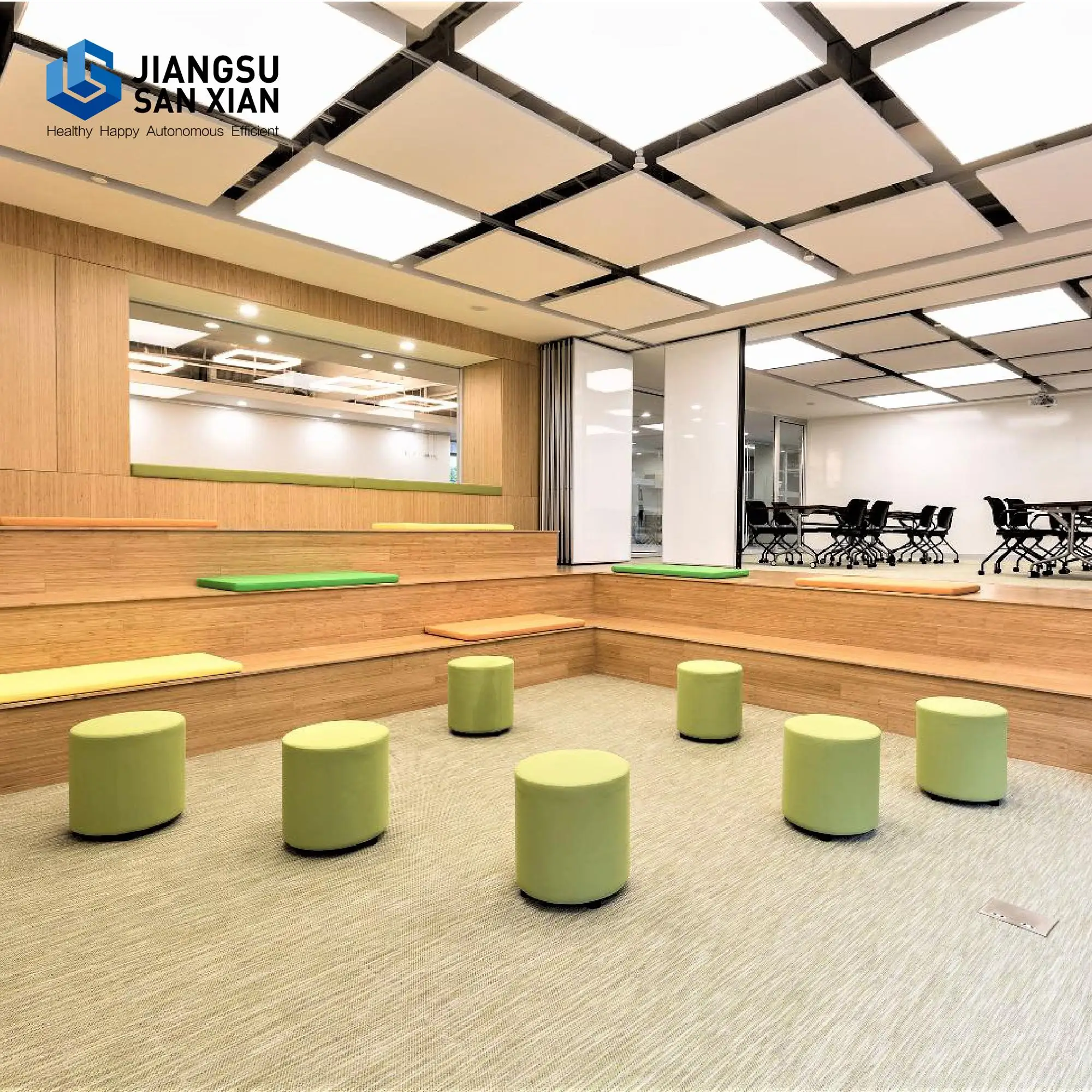 
sound absorbing acoustic glass fiber ceiling tiles plafon 