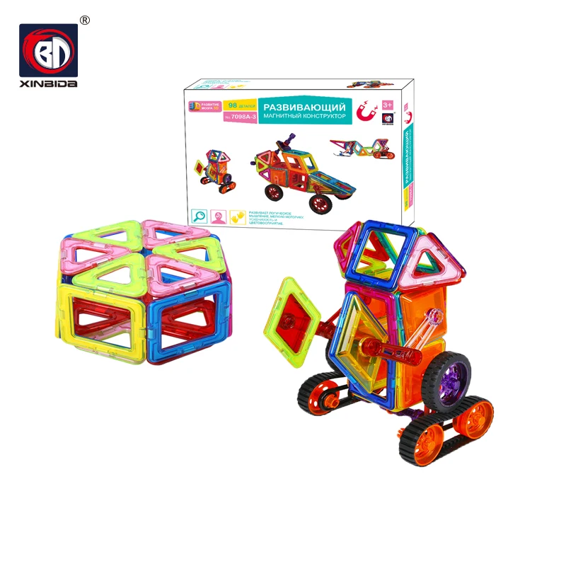 Русский пакет наивысшего качества волшебный переплетенных магнитного строительные блоки