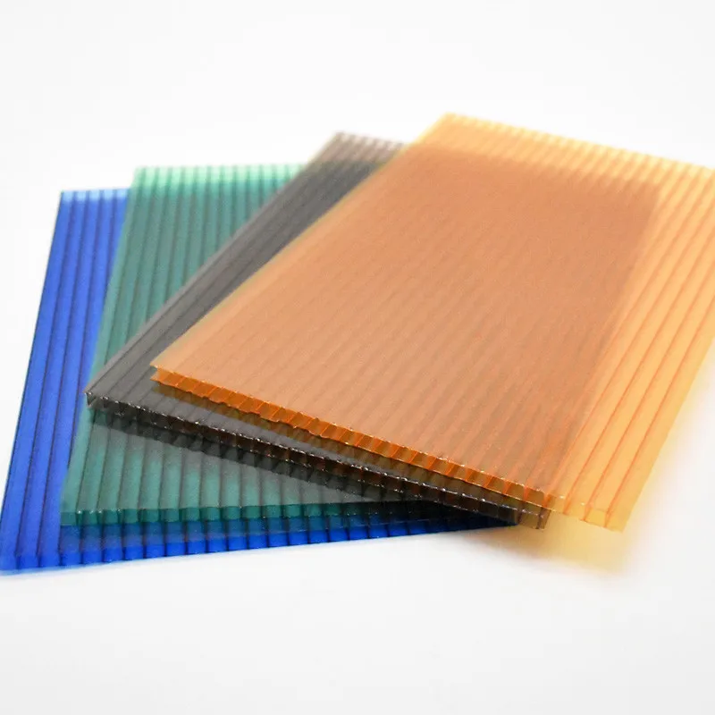 PC Crystal Hollow polycarbonate sheet with orange color decorative plastic board