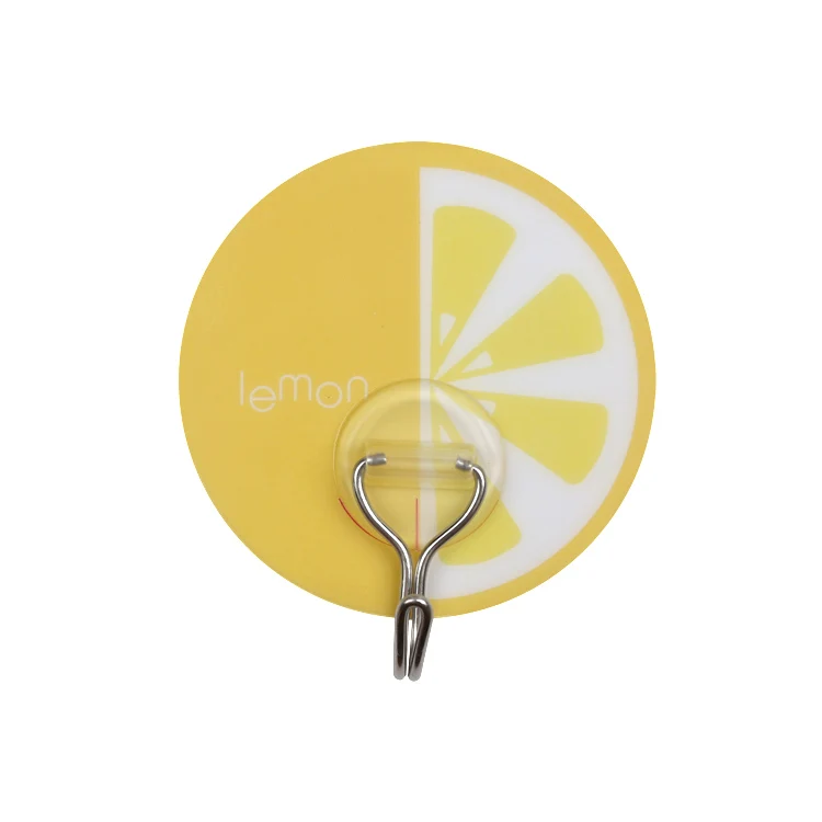 HY-0542  Cartoon of fruit plastic hook for bathroom suction cup hanger Reusable Strongest Wall Mount Hook
