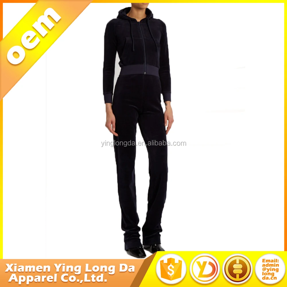 Latest Design Wholesale  Professional customized golden velour tracksuits