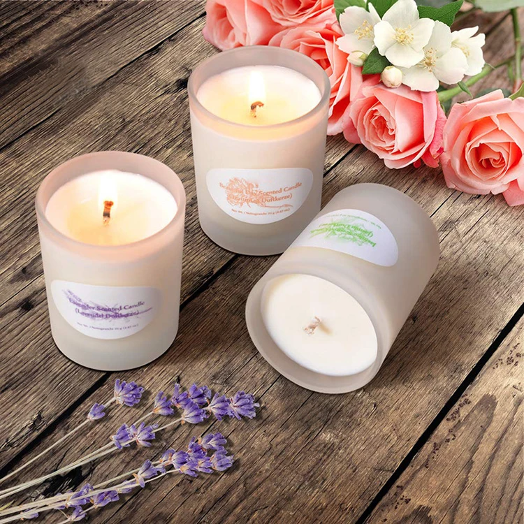 Environmentally friendly smokeless soybean oil scented candles purified air scented candle light