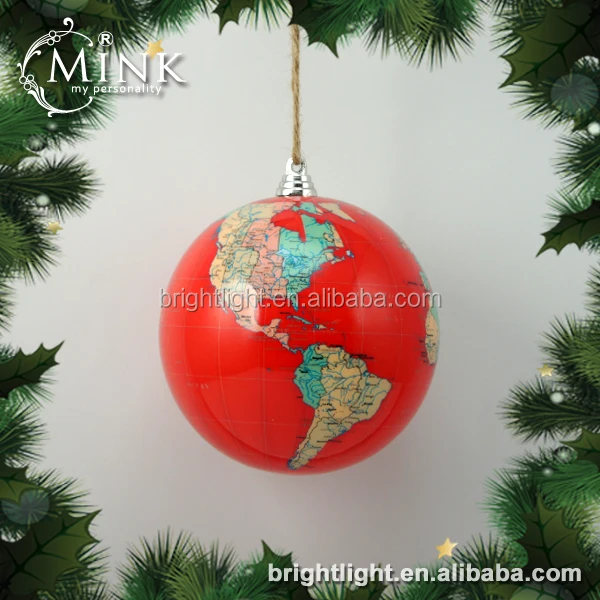 
best-selling decorative map christmas ball 