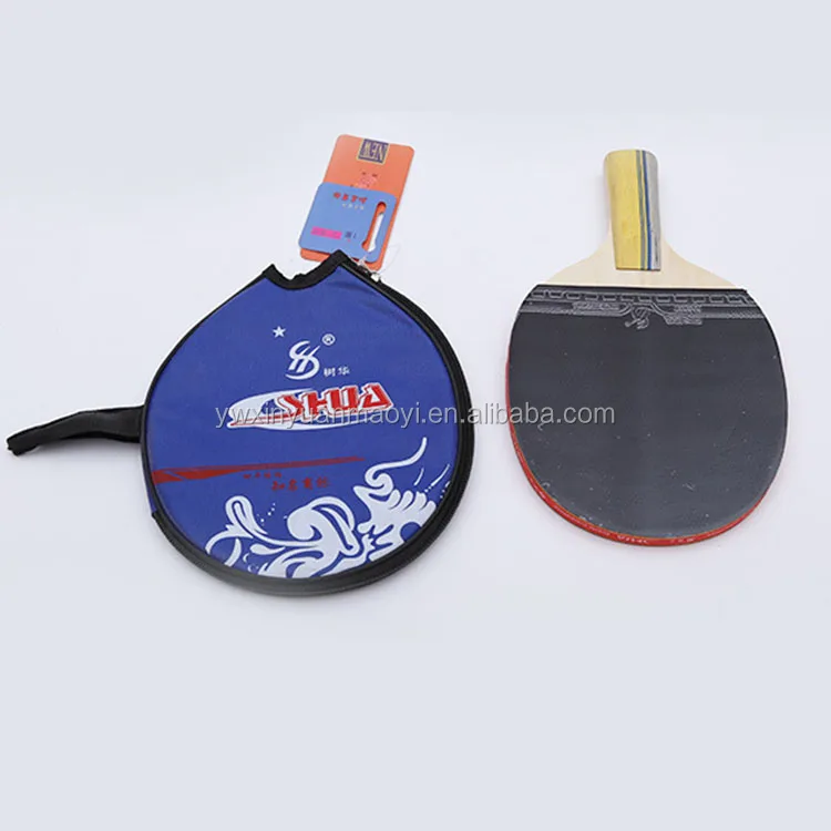 High Quality Custom printed ping pong racket 1-Star Poplar wood Rubber Table Tennis racket wholesale Ping Pong Paddle training