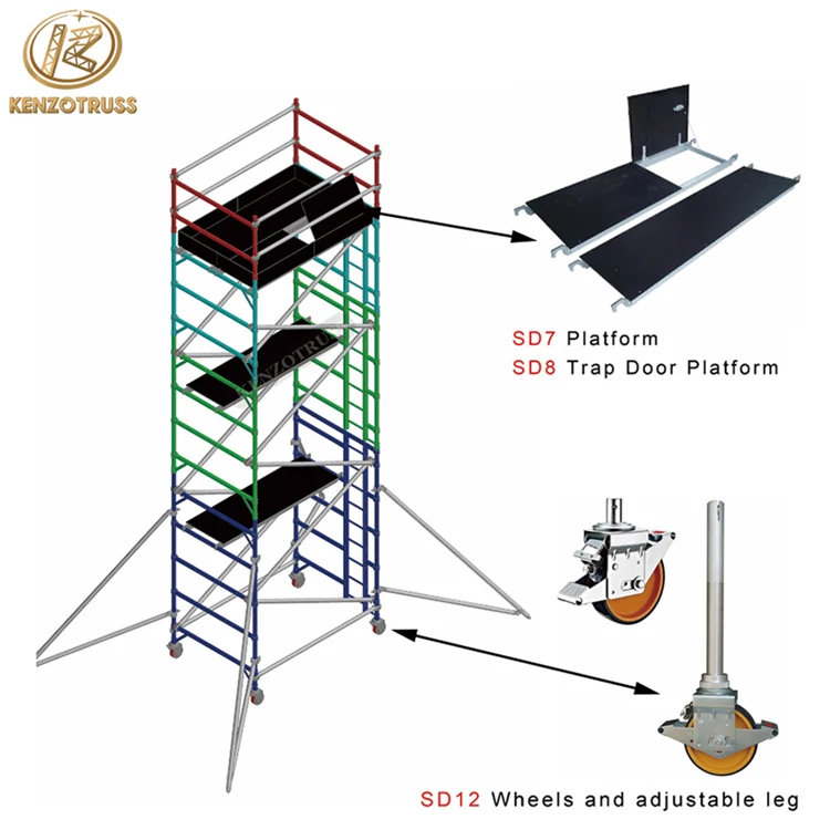 Cheap used aluminum mobile scaffold ladder tower