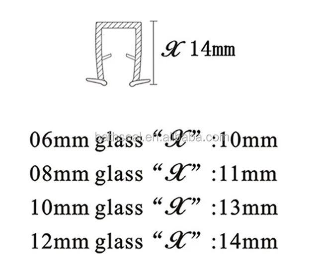 Bathroom used windows and doors accessories PVC strip u profile