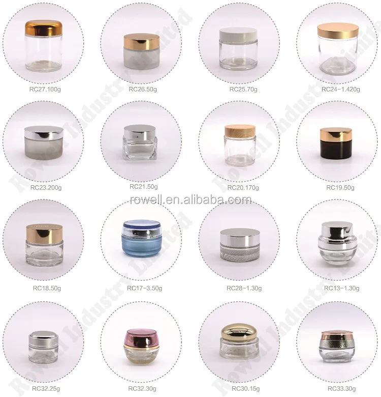 50g Make Up Powder jars Lip Balm Container face cream glass Jars Pot