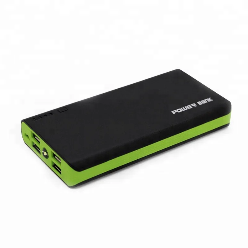 Portable Plastic 4 USB Ports Rechargeable Power Bank for Phones 20000mAh Power Bank