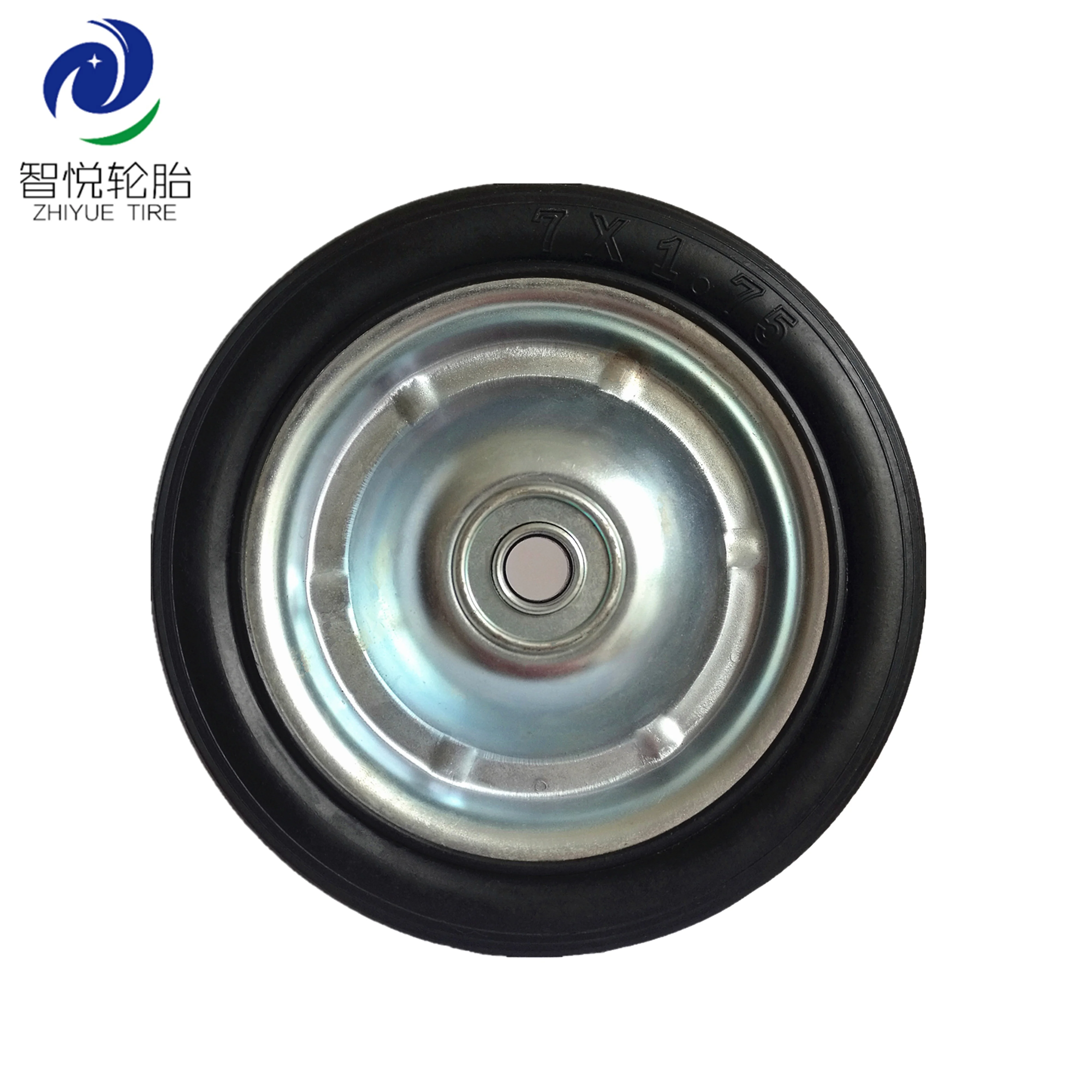 180 mm rubber wheels solid rubber tire for air compressor tires, handcart wheels, lawnmower wheel