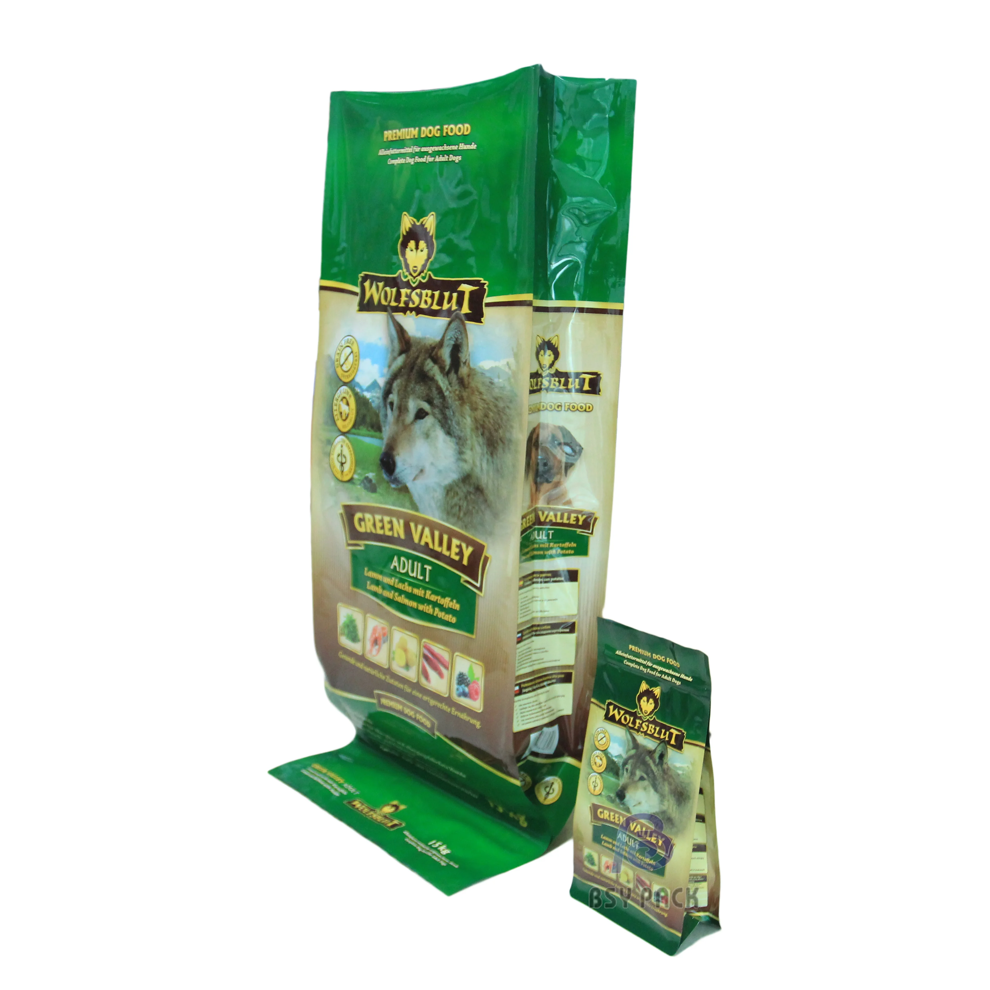 
2018 hot sale recyclable plastic 50kg dog food packaging bag 