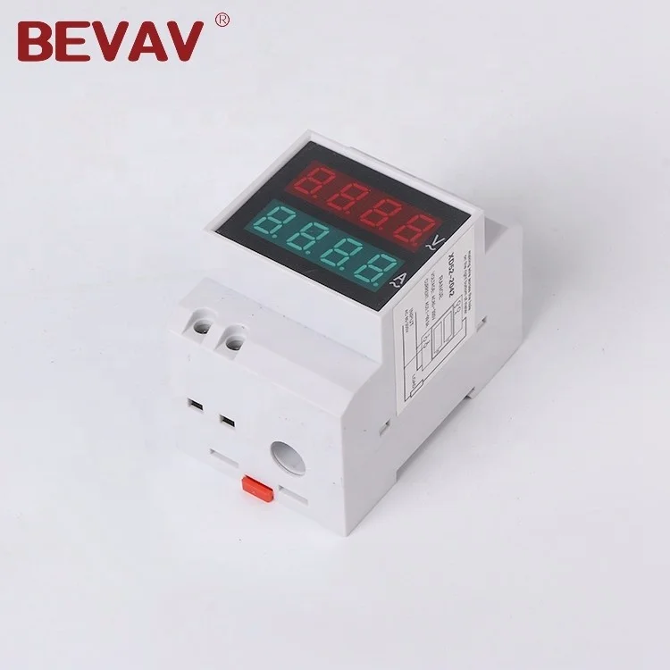 
A+Quality Din-rail digital meter Voltmeter Ammeter AC80-300v 0.1-99.9a Voltage Current Meter D52-2042 