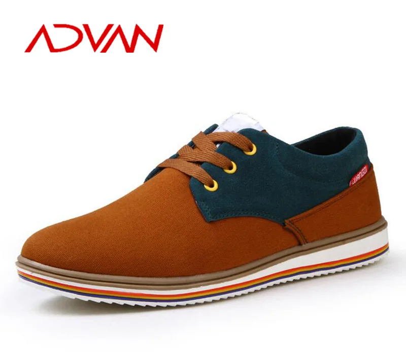 New Design Advan Canvas Cement Flat Shoes Male Lace-up Rubber Sole Footwear for Wholesale