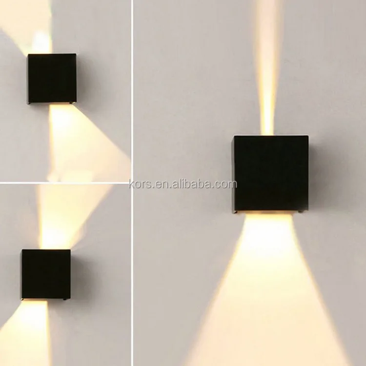 led wall lamp indoor modern loft mounted vanity lighting fixtures outdoor home decorative cube up and down wall light