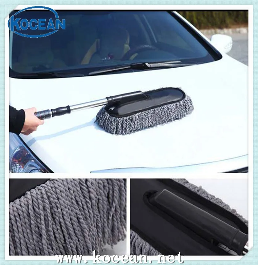 Alibaba Supplier Microfiber Telescopic Long Handle Rod Car Wash Brush