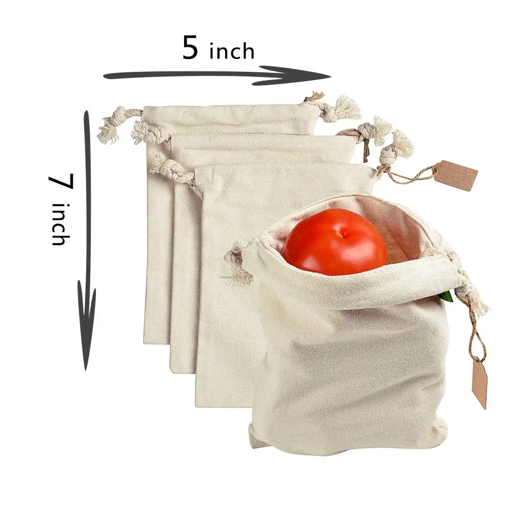 Eco Friendly Custom Printing Printed Logo Cotton Canvas Pouch Packing Packaging Drawstring Draw String Pouch