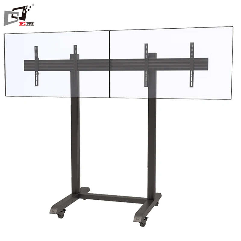 Easy Installation Heavy Duty Rotator Plasma Mobile TV Stand For Landscape Or Portrait