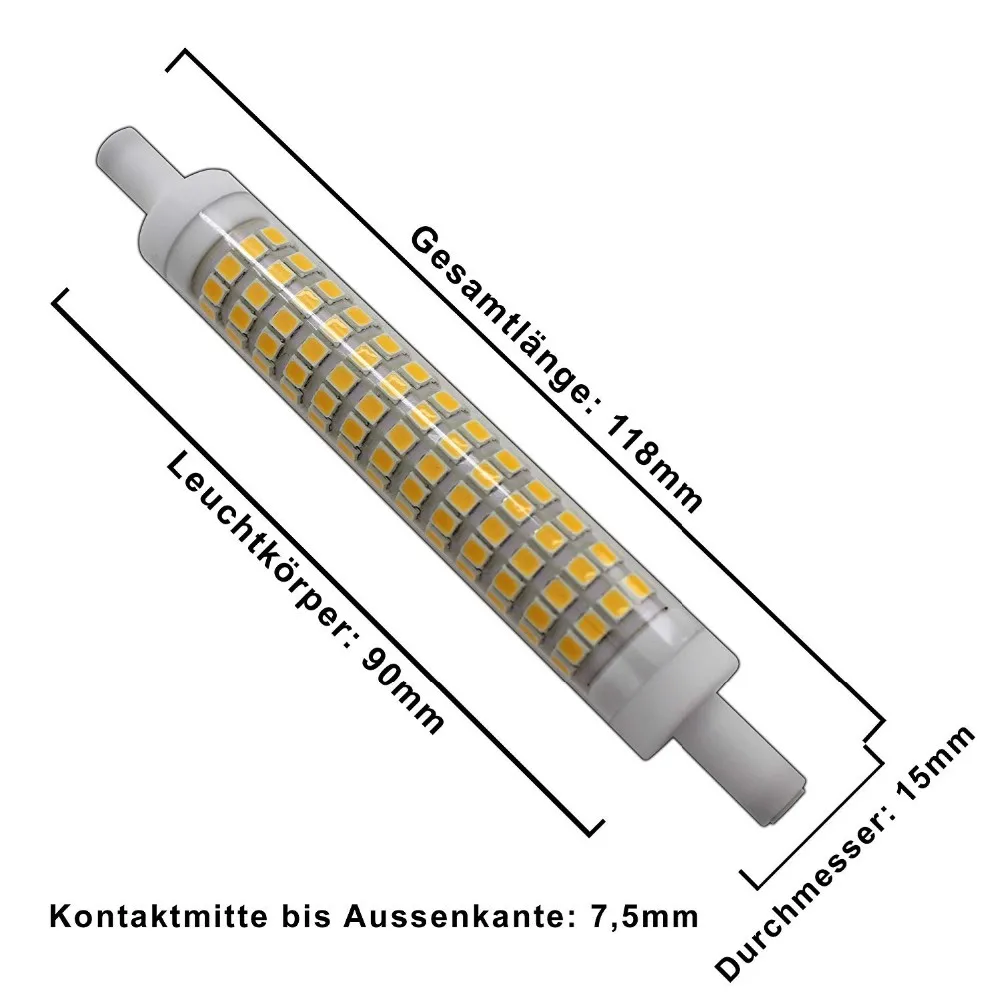 Hot sale 360degree DIMMABLE 220-240V LED R7s Replacing Halogen Bulb 500W 118mm LED lamp J118 10W Energy saving LED lighting