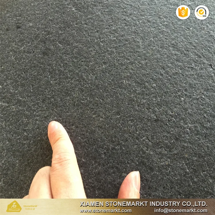 Cheapest flamed and brushed china black granite