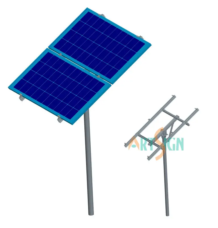 Hot Dipped Galvanized Solar Panel Structure Pole Mounting System Brackets