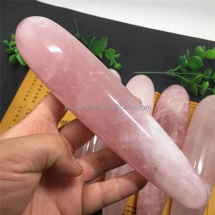 Natural rose quartz crystal dildo masturbation artificial penis for sale