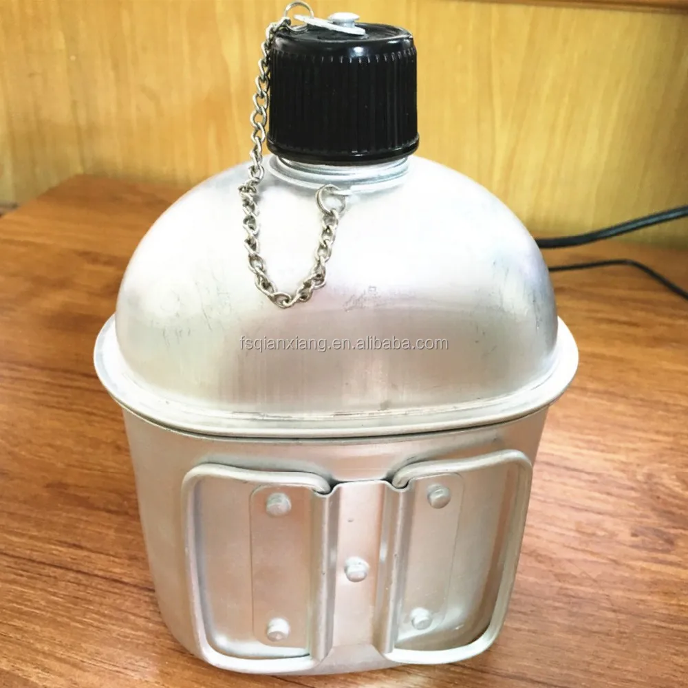 Heated Sale Aluminum outdoors Water Bottle With Aluminum Cup Outdoor water bottle is easy to carry