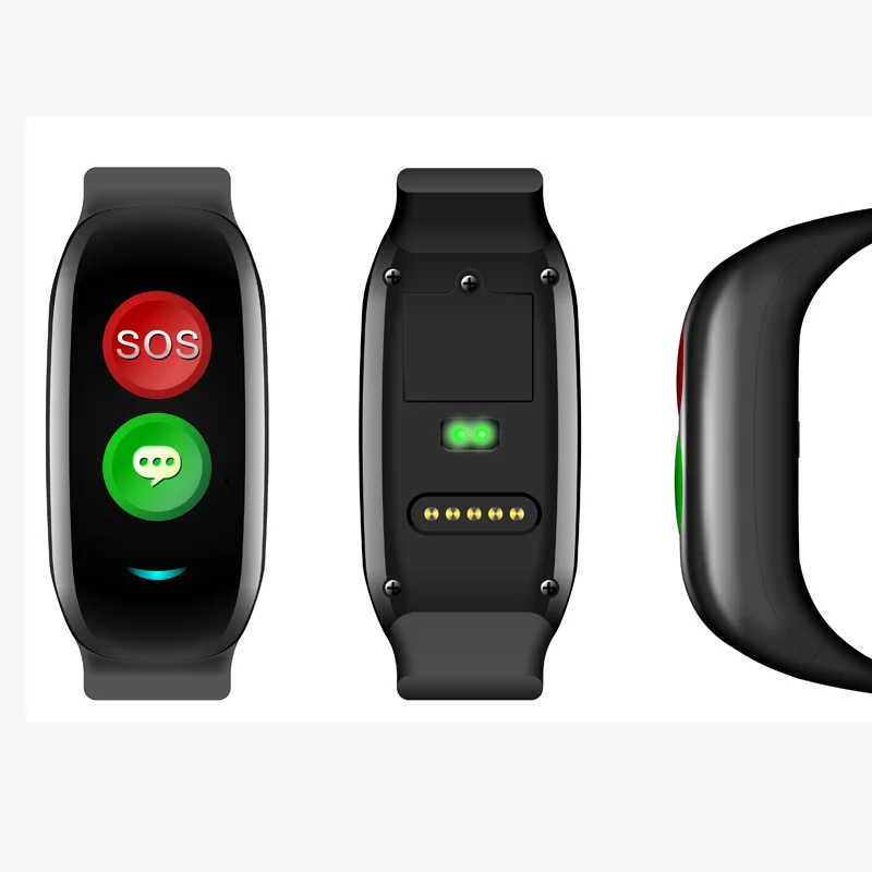 Умный браслет с GPS, трекером SOS и сигнализацией, для пожилых людей
