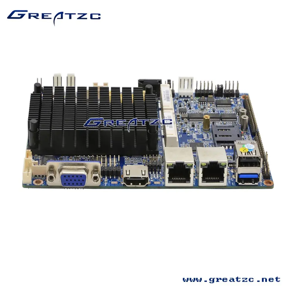 ZC35-EN2807DL Fanless Dual Ethernet Lan Ports Mini Industrial Motherboard With GPIO  LPT DC 12V Mainboard Support Double Display