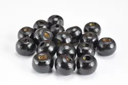 Hot-selling Factory 10mm Shiny Black Wood Round Beads Sizes For Jewelry Making