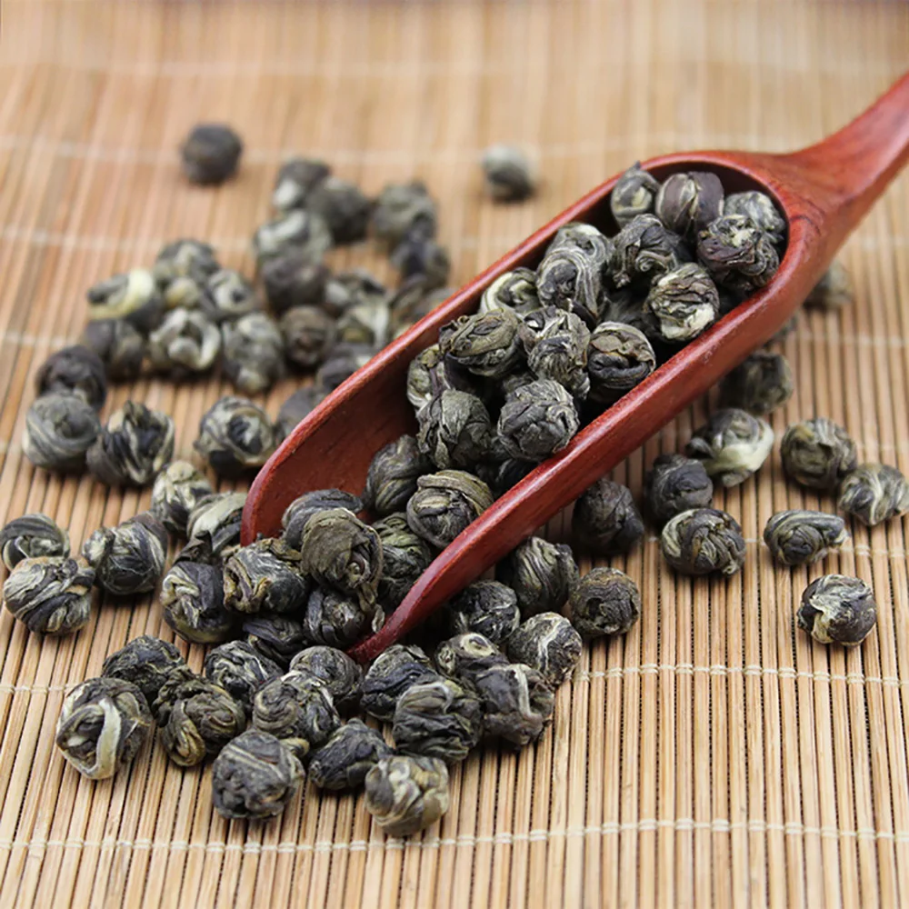 
High Grade Organic Chinese Dragon Pearls Jasmine Green Tea in Buck 