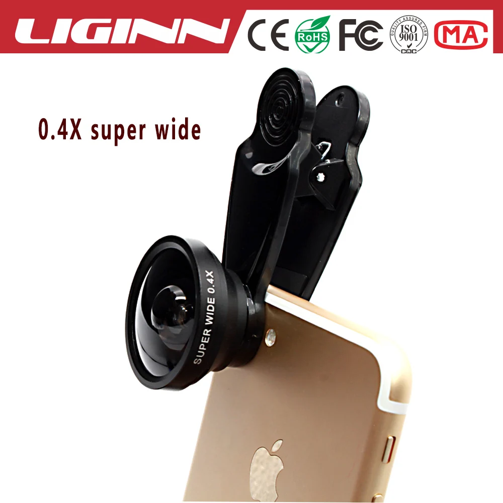 Liginn 0.4X супер широкоугольный объектив камеры мобильного телефона для iPhone 6 Samsung Android большинства смартфонов