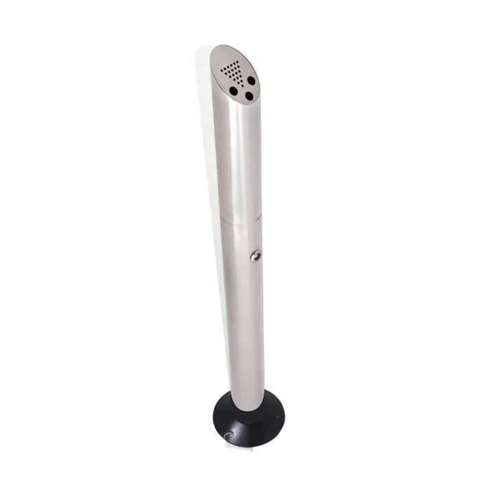 Factory outlet stainless steel floor standing ashtray 92cm tall landing ashtray for shopping