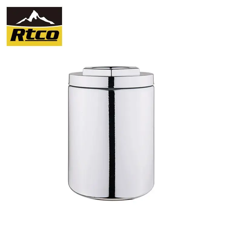 RTCO HDPE Silver Chromed Protein Powder Supplement Packaging Bottle