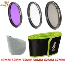 UV FLD CPL lens Filter Set bag case Cleaning Cloth For Nikon Sony Canon DSLR T5i T4i T3i T3 T2i 49mm 52mm 58mm 67mm 55mm lens