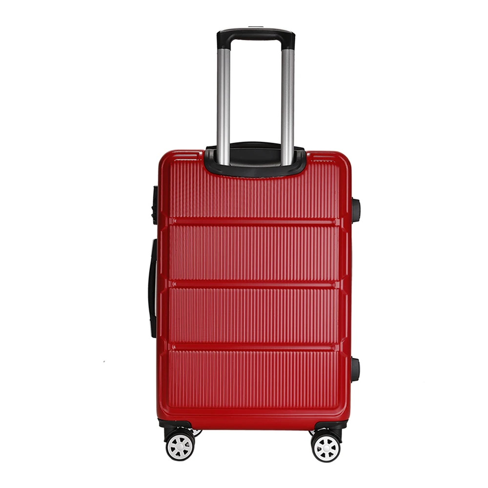 High quality ABS PC hard shell spinner 4 wheels trolley bags custom travel trolly suitcase