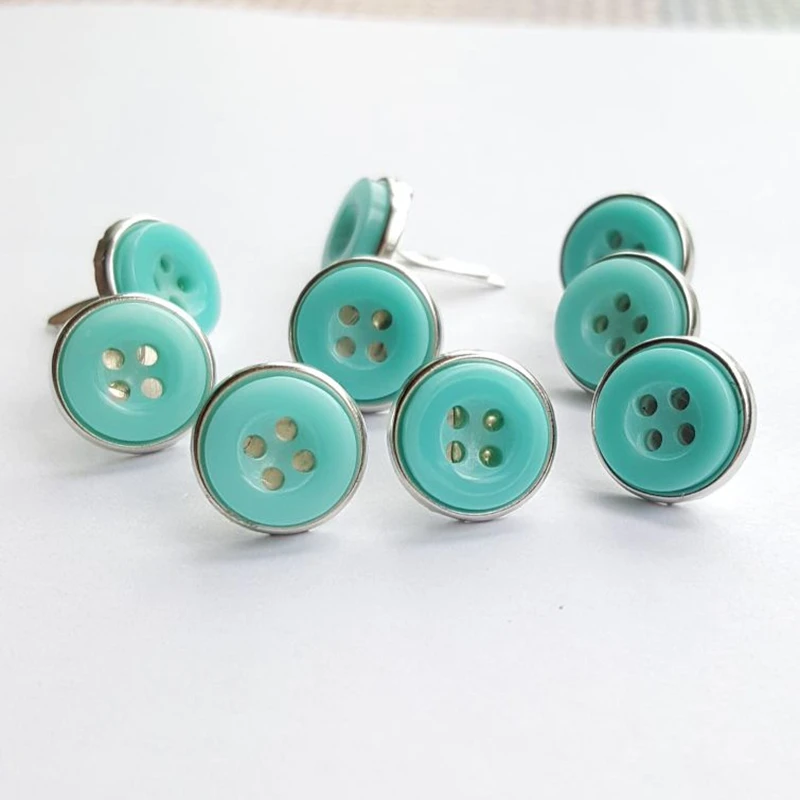 300pcs/pack 12mm Paper Crafts Fastener Metal Resin Home Decoration Pin Iron Europe Painted Scrapbook Antique Imitation Ff-btb001